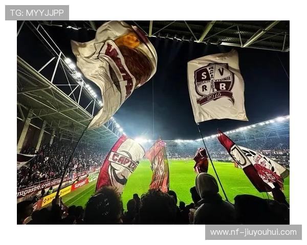 足球场上观众呐喊声此起彼伏的激情时刻点燃全场热血与荣耀